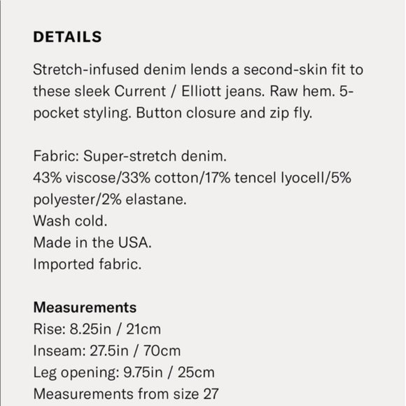 Current Elliot Stiletto Ankle Jeans - Picture 2 of 7